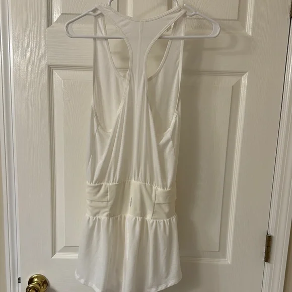 White Sleeveless Romper - Picture 2 of 5